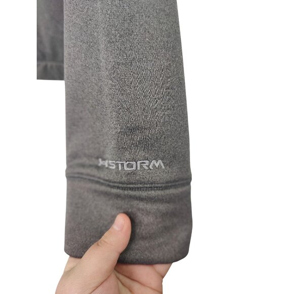 Under Armour Men's Embossed Logo Grey Hoodie Size L - Picture 4 of 4